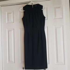 Sleek black midi dress